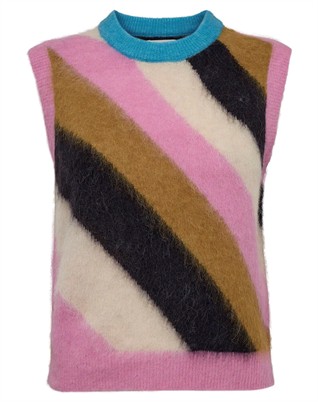 NUSuri Multi Stripe Vest - Obsidian